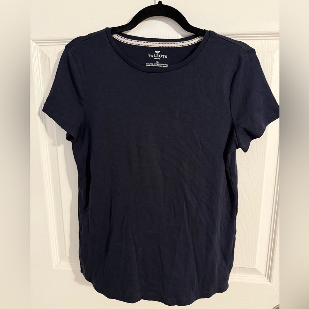 Talbots Navy Short Sleeve Tee